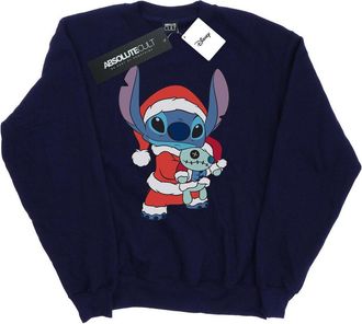 Disney Heren Lilo en Stitch Kerst Sweatshirt (Marineblauw)