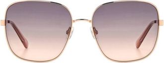 Fossil Grey Fuchsia Gradient Square Ladies Sunglasses FOS 2133/G/S 0AU2/FF 57