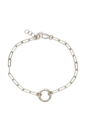 Made by Mary Jude Charm Bracelet with Link Lock in Silver at Nordstrom, Size 7