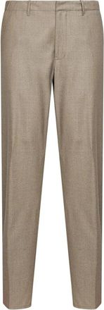Etro Pegaso Geborduurde Broek - Heren - Nette broeken - Beige - S - Wol - Broeken