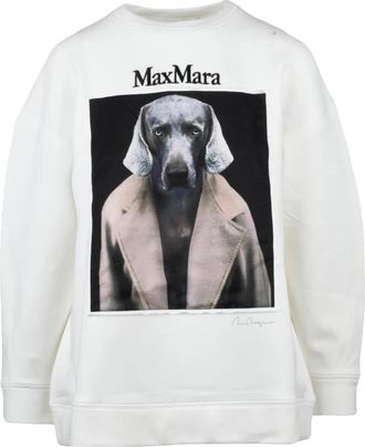 Max Mara Bacco Sweatshirt - Dames - Sweatshirts - Wit - S - Katoen - Hoodies & sweatvesten