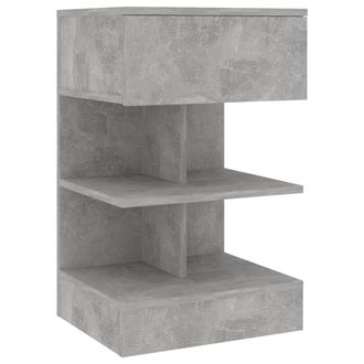 vidaXL Mesita De Noche De Aglomerado Gris Hormig&oacute;n 40x35x65 Cm Vidaxl
