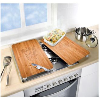 WENKO Tabla Vidrio Cocina 2 Uds Bambu