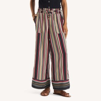 Nautica Womens Striped Pull-On Pant