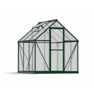 Palram Greenhouse Mythos 6 x 6, Polycarbonate - L186 x W185 x H208 cm - Green