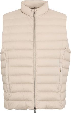 Moorer Calaf-S3 Gewatteerde Bodywarmer - Heren - Bodywarmers - Beige - 2XL - Leer - Jassen