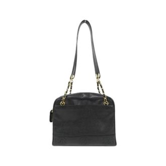 Chanel Pre-owned Vintage Schoudertas - Dames - Pre-owned - Zwart - Maat: ONE Size Leer