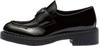 Prada (WMNS) PRADA Chocolate 50mm Loafer Black Patent Leather 1D246M-JHR-F0002-F-B050