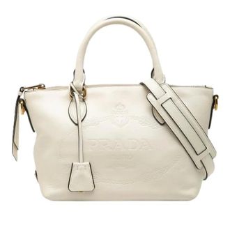Prada Pre-owned Handbags, female, White, Size: ONE SIZE Pre-owned Satchel