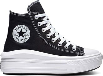Converse Chuck Taylor canvas platform hoge sneakers voor dames (Zwart, Wit)