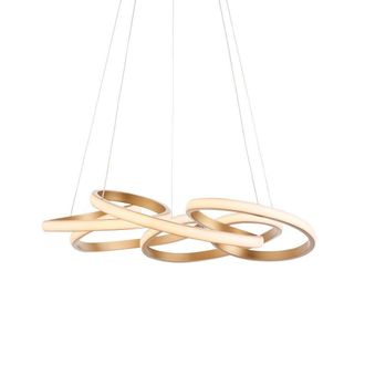 Netlighting FORLI Dimmable Stylish LED Indoor D&eacute;cor Glass Pendant Ceiling Lamp in Gold