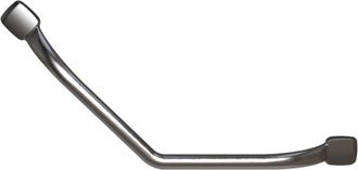 Pellet Barra De Apoyo Angular Mana Pellet De 135&deg; De Acero Inoxidable Cepillado