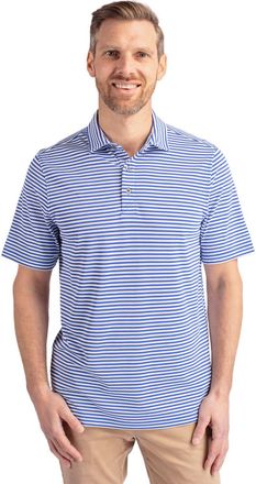 Cutter & Buck Virtue Eco Pique Stripe Recycled Mens Polo Shirt