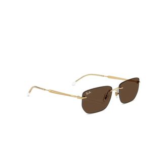 Ray-Ban Sunglasses, unisex, Yellow, Size: 56 MM Rectangle Sunglasses