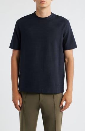 Emporio Armani Tonal Box Cotton T-Shirt in Navy at Nordstrom Rack, Size Xxx-Large
