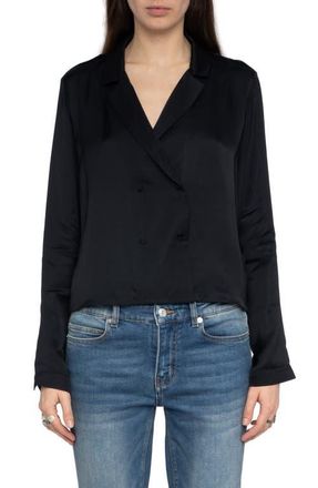 Zadig&Voltaire Tussi Satin Top in Black at Nordstrom, Size X-Small