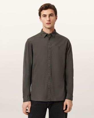 AllSaints Hawthorne Ramskull Stretch Fit Shirt