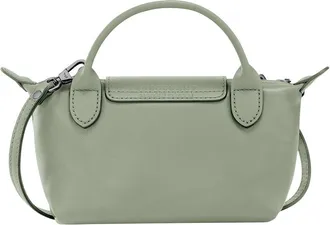 Longchamp Womens Handbag Le Pliage Xtra Grey Leather Calf Handbags Hand Bags