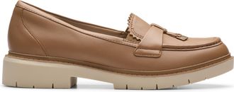 Clarks Womens Westlynn Bella Loafer, Tan, 8.5 Wide