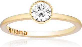 Ariana Rabbani Bezeled Set Half Carat Lab Grown Diamond Ring