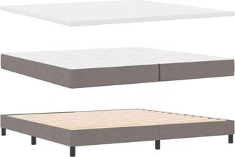 vidaXL Cama Box Spring Con Colch&oacute;n Con Colch&oacute;n Taup&eacute; 200 X 200 Cm Vidaxl