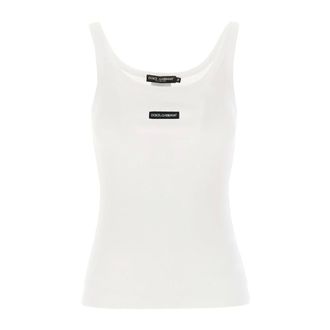 Dolce & Gabbana Sleeveless Tops, male, White, Size: 2XL T-Shirt