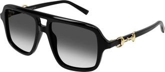 Gucci Sunglasses, unisex, Black, Size: 55 MM Linea Sign Sunglasses
