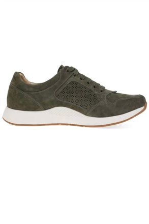 Dansko Womens Catie Suede Sneakers In Olive Suede