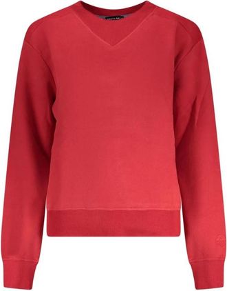 North Sails Katoenen sweatshirt met geribbelde zoom en manchetten - Dames - Sweatshirts - Rood - XL - Katoen - Hoodies & sweatvesten