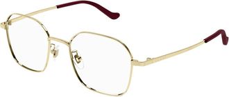 Gucci Ronde Brillen - unisex - Brillen - Geel - 50 MM - Accessoires