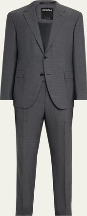Ermenegildo Zegna Mens Textured Wool Suit