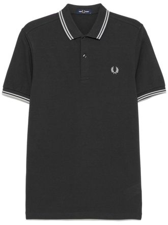 Fred Perry Poloshirt met geborduurd logo - Grijs