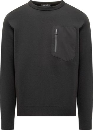 Herno Zip Pocket Sweatshirt - Heren - Ronde hals truien - Zwart - 3XL - Polyester - Truien & Vesten
