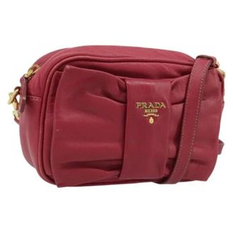 Prada Pre-owned Leren Cross Body Tas - Dames - Pre-owned - Roze - Maat: ONE Size Leer