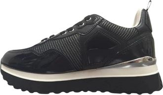 Liu Jo Maxi Wonder 01 - Dames - Sneakers - Zwart - 37 EU - Leer - Schoenen