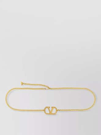 Valentino Garavani vlogo signature belt chain crystal detail