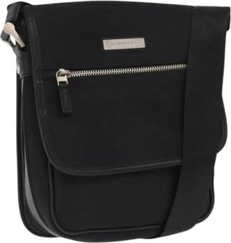 Burberry Pre-owned Cross Body Bags, female, Black, Size: ONE SIZE Pre-owned Nylon Shoulder Bag