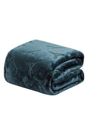Luxury Home Contemporary Embossed Eiffel Tower Throw Blanket in Oxford Blue at Nordstrom Rack