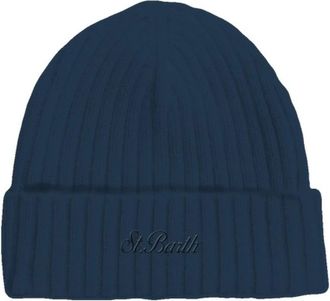 Saint Barth Wengen Beanie - unisex - Hoeden - Blauw - ONE Size - Kasjmier - Accessoires