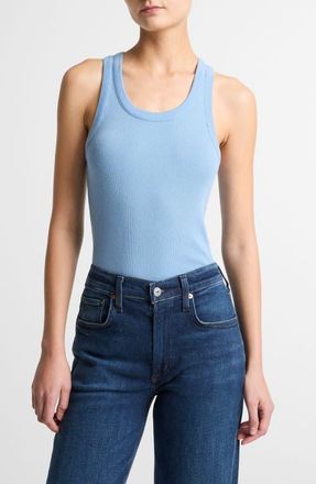 Vince Scoop Neck Rib Tank in Hydra at Nordstrom, Size X-Small