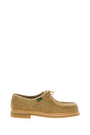 Paraboot Beige Solid Lace Ups Shoes