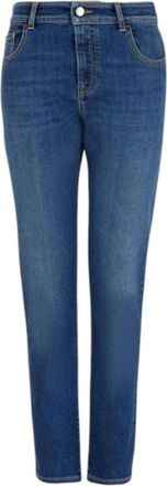 Emporio Armani J36 Skinny Jeans - Dames - Cropped Jeans - Blauw - W25 - Katoen - Jeans