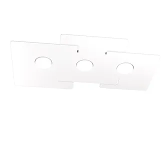 Top-Light Plafoniera Moderna Echo Metallo Bianco 3 Luci Gx53