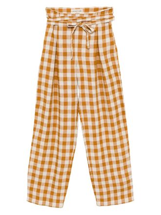 Casa Raki Tina trousers - women - Organic Linen - L - Brown