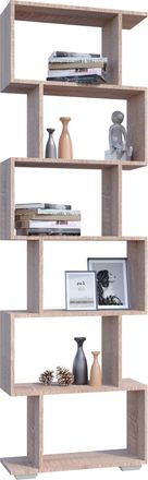 ebuy24 Ebuy24 - Vcm Wood Room Divider Stand Estante Librer&iacute;a Libros 6 Compartimentos Stand Estante Palusa L (sonoma Oak)