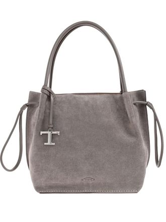 Tod's Grey Suede Medium Hobo
