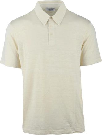 Wool & Co Tops, Heren, Beige, M, Linnen, Polo Garzata