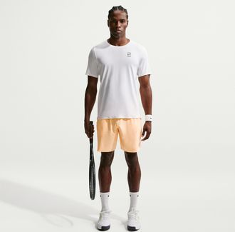 Nike Mens Court Advantage Dri-FIT 8 Tennis Shorts in Orange | FZ9322-860