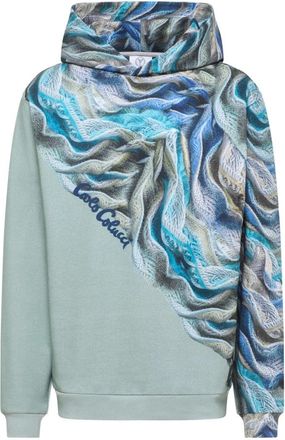 Carlo Colucci Artificial Knit Hoodie - Heren - Hoodies - Blauw - M - Katoen - Hoodies & sweatvesten