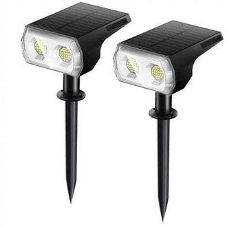 OEM Foco Solar Exterior, Luces Solares Led Impermeables Ip67, Proyector Solar Ajustable De 650 L&uacute;menes Con 2 Modos De Iluminaci&oacute;n, Luz C&aacute;lida Para Jard&iacute;n,